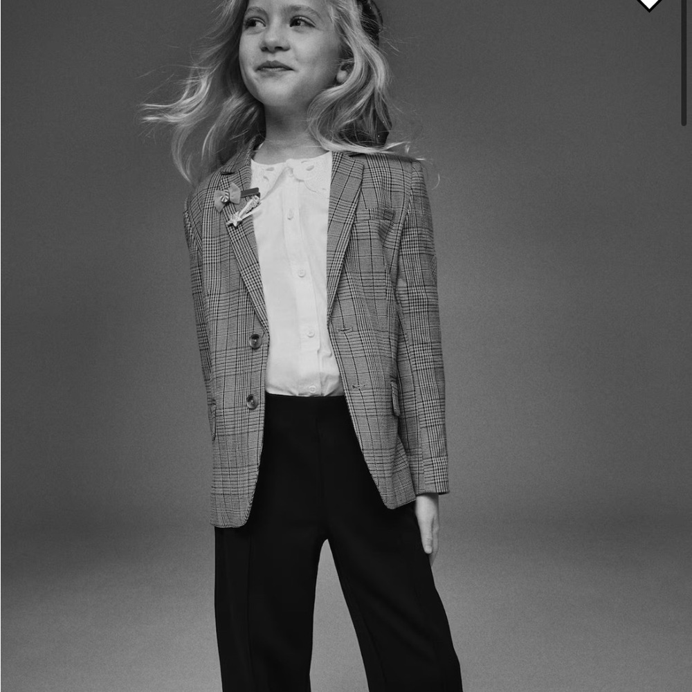 H&M Kids Tan Plaid Blazer